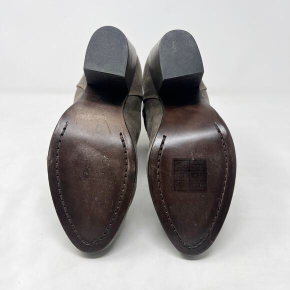 [Rag & Bone] Distressed Brown Newbury Leather Chunky Heel Ankle Boots Sz US 9.5 - Picture 12 of 12